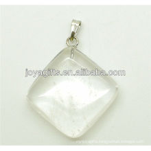 Fashion natural crystal rhombus pendant semi precious stone pendant